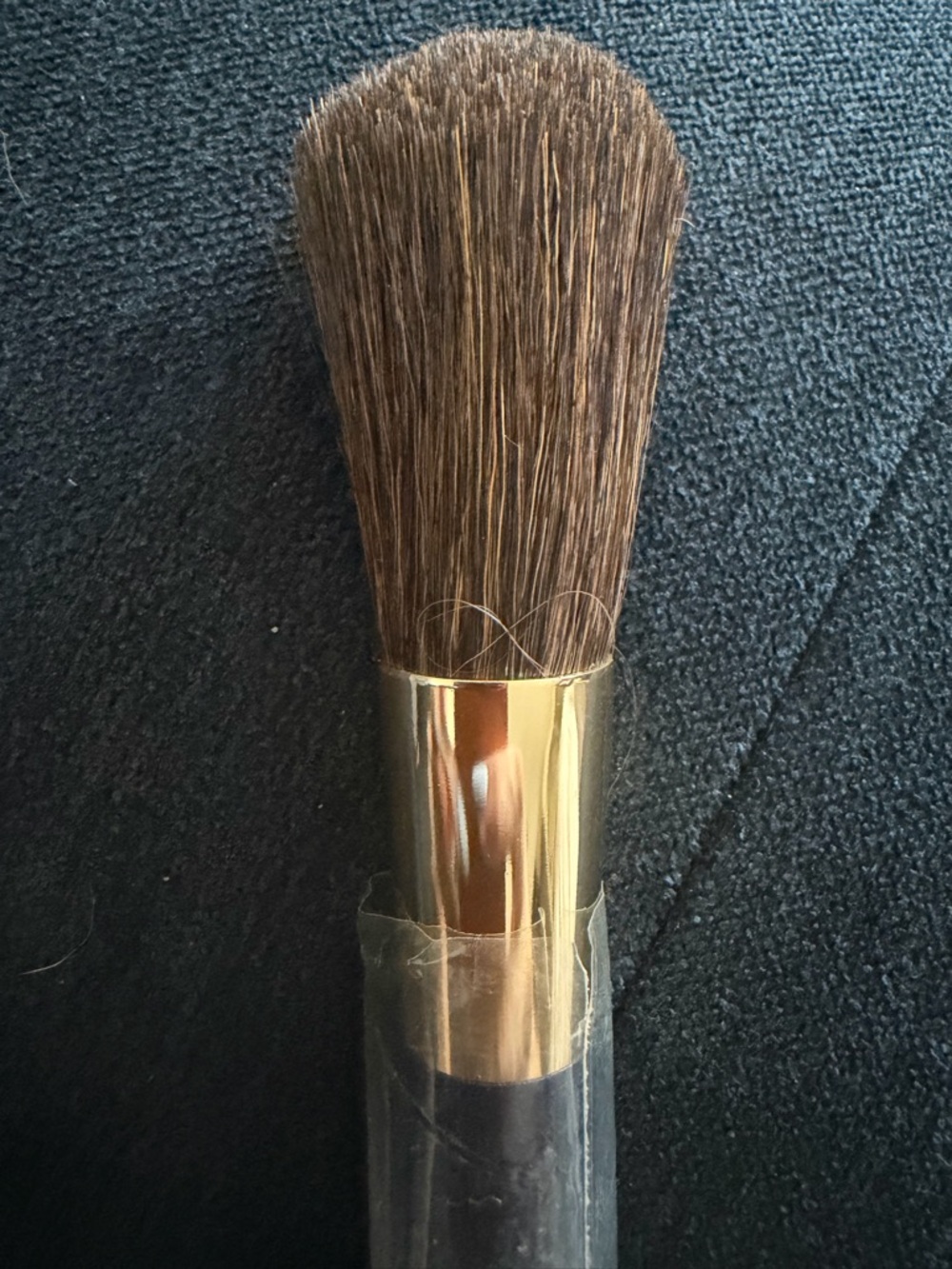 Estee Lauder Brown and Gold Makeup Blush Brush NIP - Navy, Gold